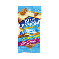 BlueDiamond Low Sodium Lightly Salted Almonds, 1.5 oz Bag, 42 Bags/Carton (22000795)