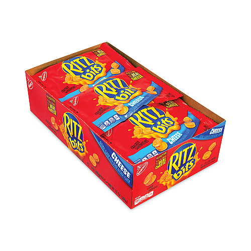 Nabisco Ritz Bits Cheese Sandwich Crackers, 1 oz Pouch, 48 Pouches/Carton (30400071)