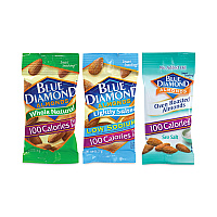 BlueDiamond Almonds Variety Pack, Assorted Flavors, 0.6 oz Pouch, 7 Pouches/Box, 6 Boxes/Carton (22000796)
