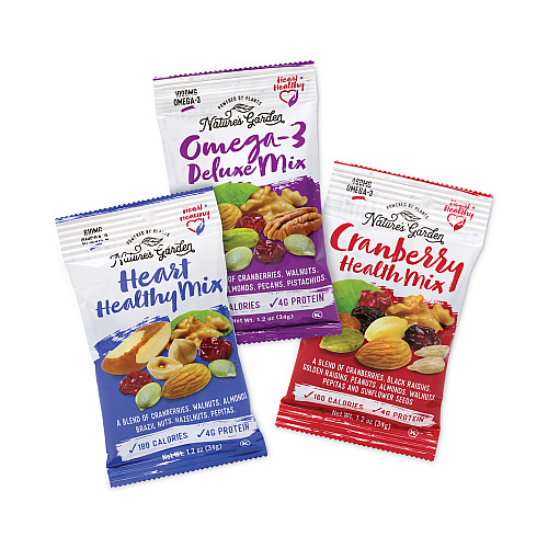 Nature's Garden Healthy Trail Mix Snack Packs, 1.2 oz Pouch, 50 Pouches/Carton (29400009)