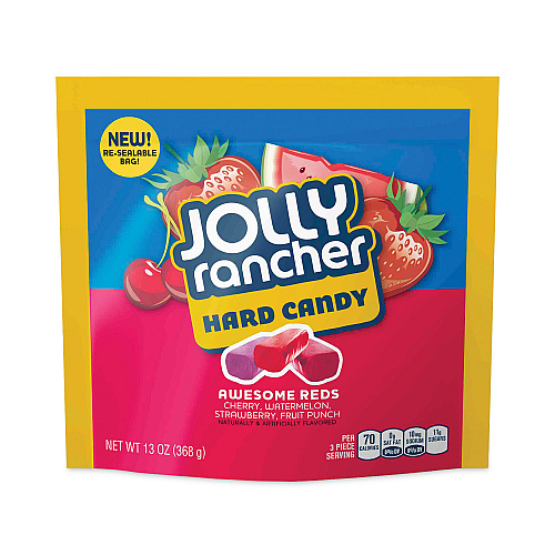 Jolly Rancher Awesome Reds Hard Candy Assortment, Assorted Flavors, 13 oz Pouches, 4/Carton (24600306)