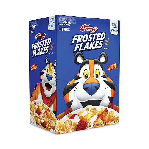 Kellogg's Frosted Flakes Breakfast Cereal, 61.9 oz Bag, 2 Bags/Box (22000901)
