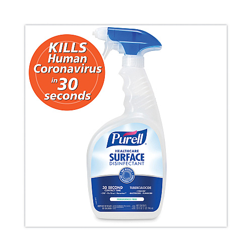 PURELL Healthcare Surface Disinfectant, Fragrance Free, 32 oz Spray Bottle, 6/Carton (334006CT)