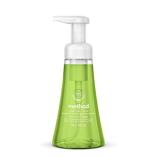 Method Foaming Hand Wash, Green Tea and Aloe Scent, 10 oz, 6/Carton (00362CT)
