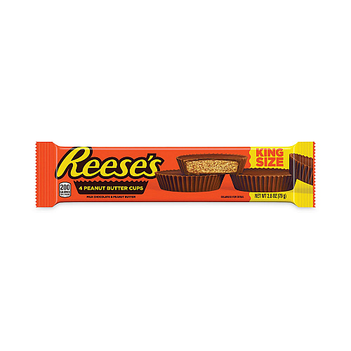 Reese's King Size Peanut Butter Cups, 2.8 oz Bar, 24 Bars/Carton (20901302)