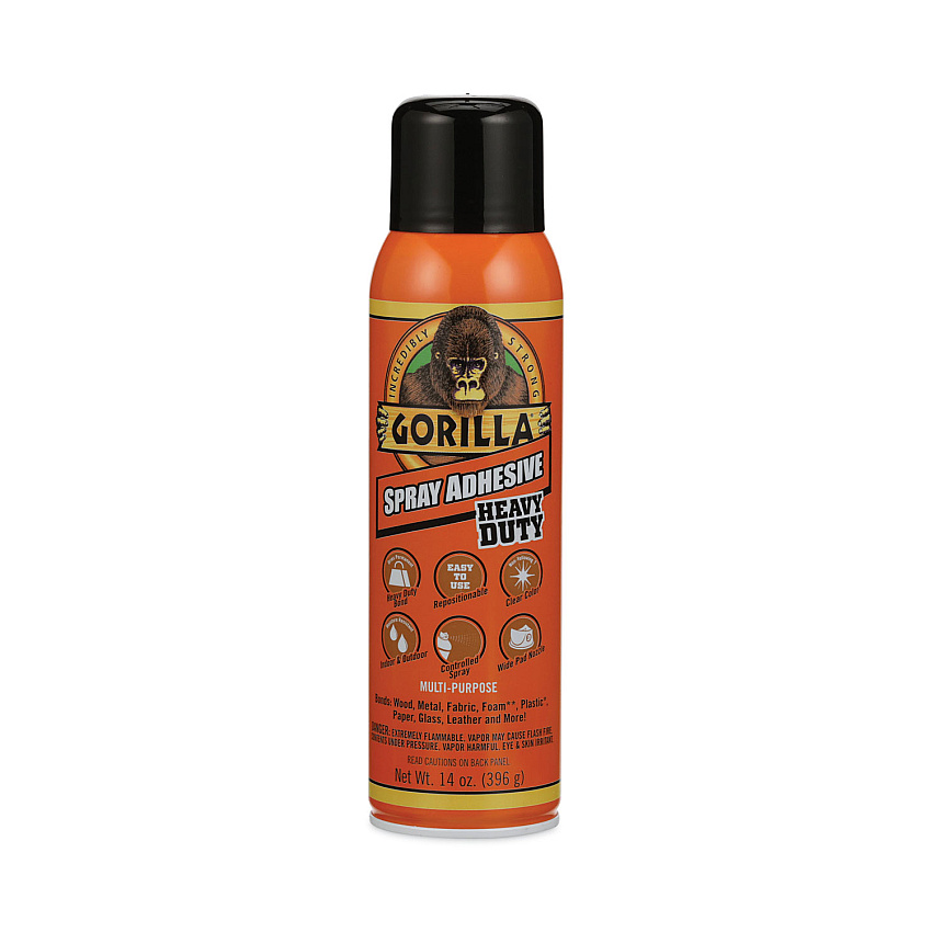 Gorilla Spray Adhesive, 14 oz, Dries Clear (6301502)