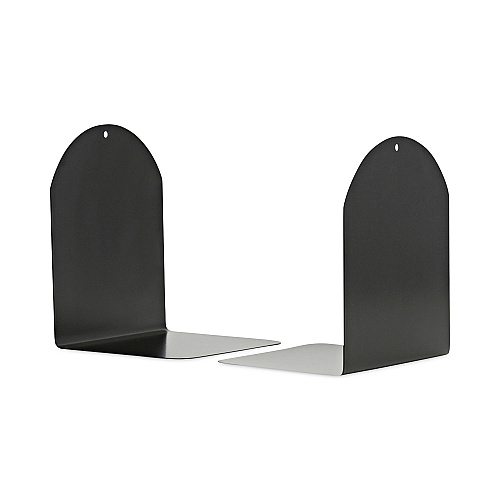 Universal Magnetic Bookends, 6 x 5 x 7, Metal, Black, 1 Pair (UNV54071)
