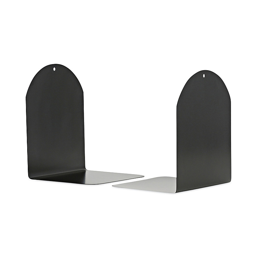 Universal Magnetic Bookends, 6 x 5 x 7, Metal, Black, 1 Pair (UNV54071)