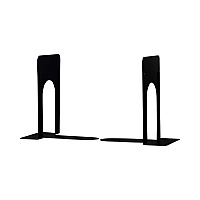 Universal Economy Bookends, Nonskid, 5.88 x 8.25 x 9, Heavy Gauge Steel, Black, 1 Pair (UNV54095)