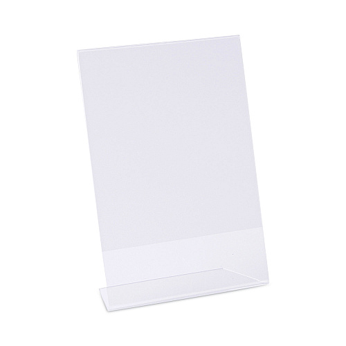 Universal Clear L-Style Freestanding Frame, 5 x 7 Insert, 3/Pack (UNV76850)