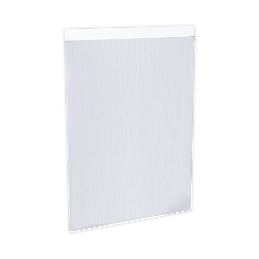 Universal Wall Mount Sign Holder, 8.5 x 11, Vertical, Clear (UNV76882)