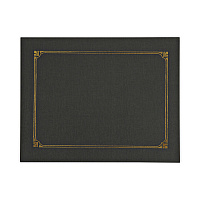 Universal Certificate/Document Cover, 8.5 x 11; 8 x 10; A4, Black, 6/Pack (UNV76895)