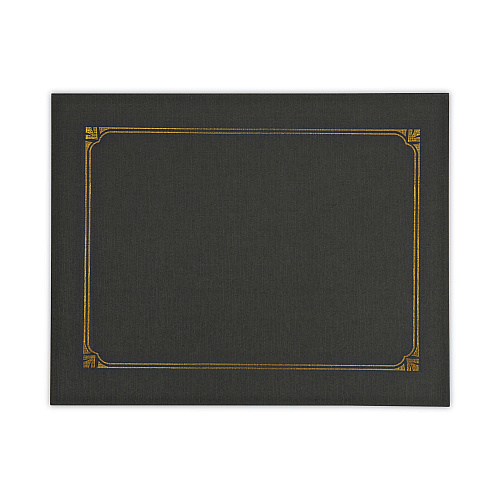 Universal Certificate/Document Cover, 8.5 x 11; 8 x 10; A4, Black, 6/Pack (UNV76895)