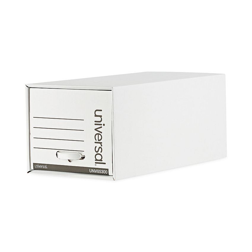 Universal Heavy-Duty Storage Drawers, Letter Files, 14" x 25.5" x 11.5", White, 6/Carton (UNV85300)
