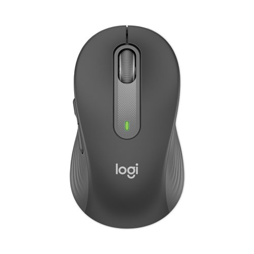 Logitech Signature M650 for Business Wireless Mouse, Large, 2.4 GHz Frequency, 33 ft Wireless Range, Right Hand Use, Graphite (910006346)