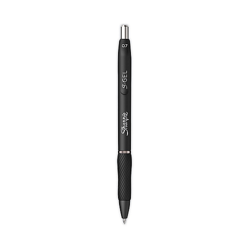 Sharpie S-Gel High-Performance Gel Pen, Retractable, Medium 0.7 mm, Blue Ink, Black Barrel, 36/Pack (2096176)
