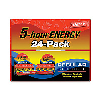 5-hour ENERGY Energy Drink, Berry, 1.93 oz Bottle, 24/Carton (22000630)