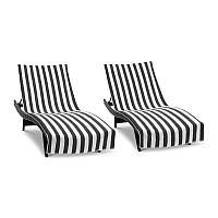 California Cabana Chaise Cover 30x85 Black - Pack Of 2 (CC-CABANA-BK)