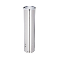 Water Cup Dispenser With Removable Cap, For 4.5 Oz To 7 Oz Cone And  6 Oz To 12 Oz Flat Cups, Stainless Steel, 6/carton