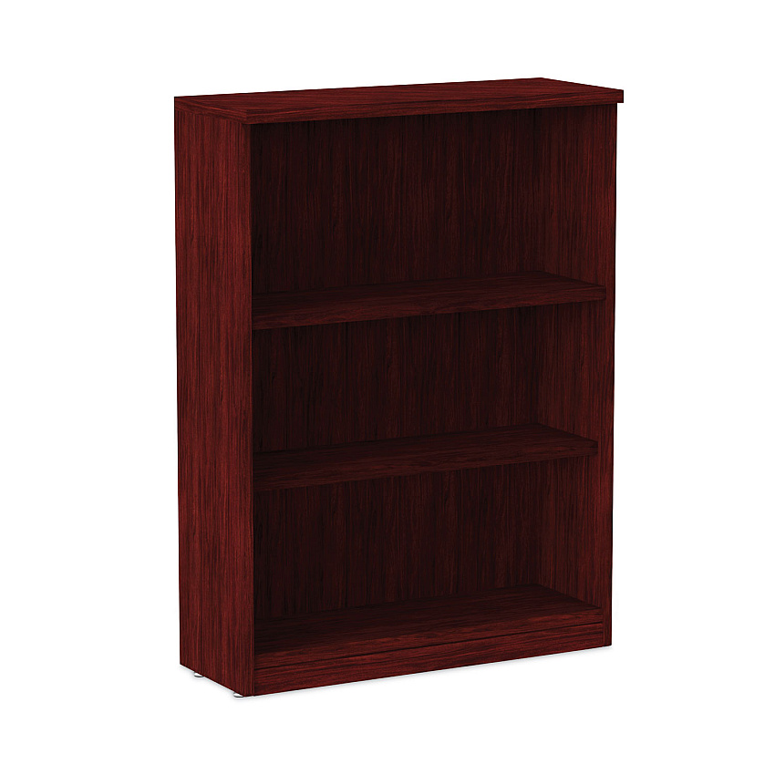 Alera Valencia Series Bookcase, Three-Shelf, 31.75w x 14d x 39.38h, Mahogany (ALEVA634432MY)