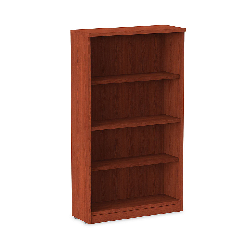 Alera Valencia Series Bookcase, Four-Shelf, 31.75w x 14d x 54.88h, Medium Cherry (ALEVA635632MC)