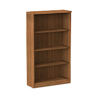 Alera Valencia Series Bookcase, Four-Shelf, 31.75w x 14d x 54.88h, Modern Walnut (ALEVA635632WA)