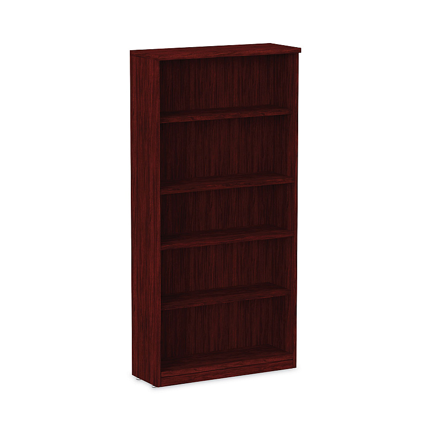 Alera Valencia Series Bookcase, Five-Shelf, 31.75w x 14d x 64.75h, Mahogany (ALEVA636632MY)