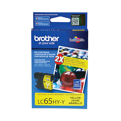 Brother LC65HYY Innobella High-Yield Ink, 750 Page-Yield, Yellow