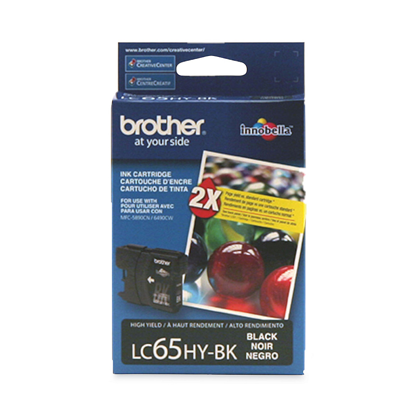 Brother LC65HYBK Innobella High-Yield Ink, 900 Page-Yield, Black