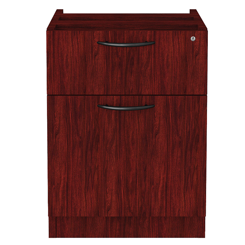 Alera Valencia Series Hanging Pedestal File, Left/Right, 2-Drawers: Box/File, Legal/Letter, Mahogany, 15.63" x 20.5" x 19.25" (ALEVA552222MY)