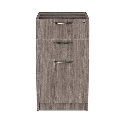 Alera Valencia Series Full Pedestal File, Left/Right, 3-Drawers: Box/Box/File, Legal/Letter, Gray, 15.63" x 20.5" x 28.5" (ALEVA532822GY)