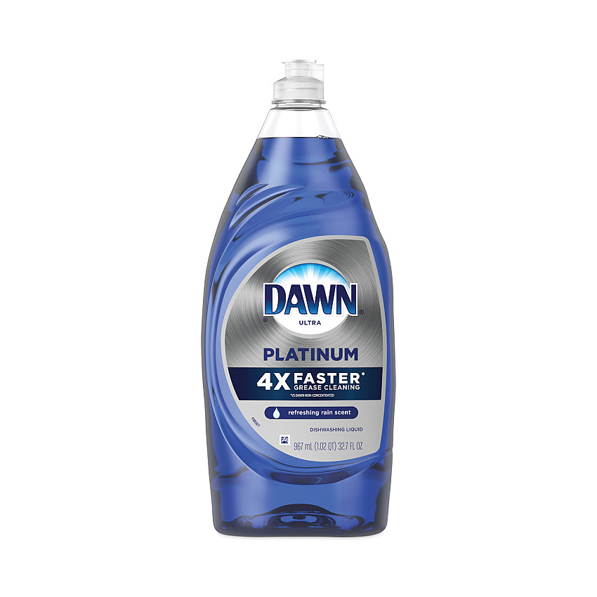 Dawn&reg; Platinum Dish Soap, Refreshing Rain, 32.7 oz, 8 Bottles (01135)