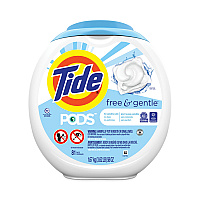 Tide&reg; Pods Laundry Detergent, Unscented, 81 Pods, 4 Tubs (91798)