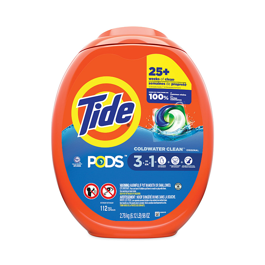 Tide&reg; Pods Laundry Detergent, Original Scent, 112 Pods, 4 Tubs (03243)