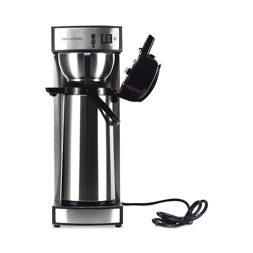 Coffee Pro Air Pot Brewer, 75 oz, 8.75 x 14.75 x 21.25, Stainless Steel (CPRLA)