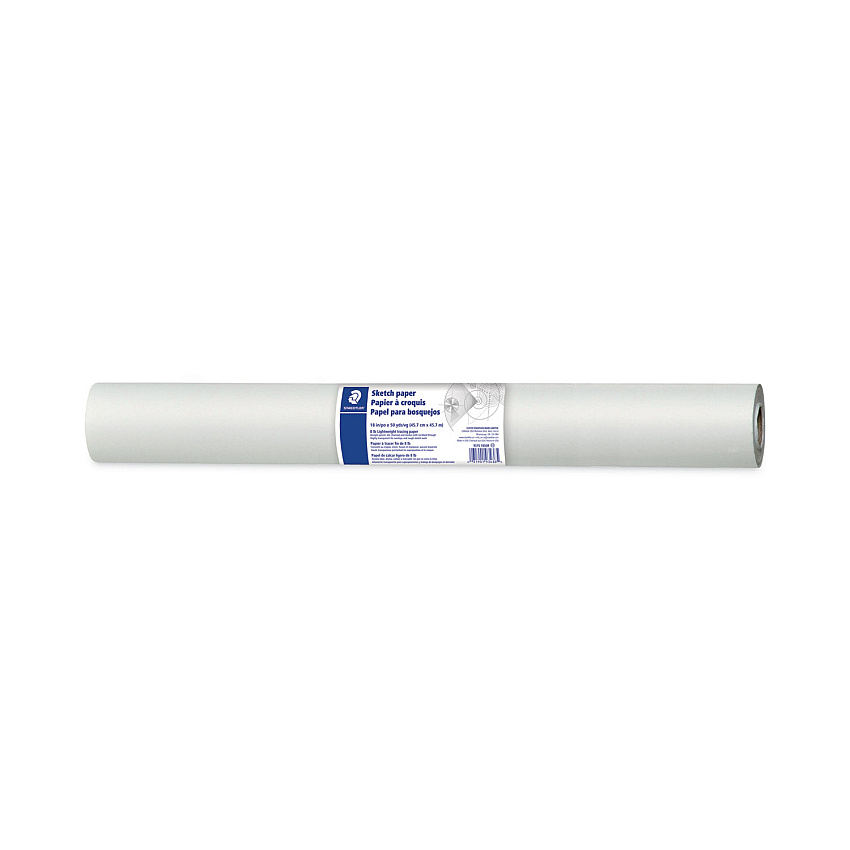 Staedtler Transparent Sketch Paper Roll, 8 lb Bond Weight, 18" x 50 yd, White (937S1850R)
