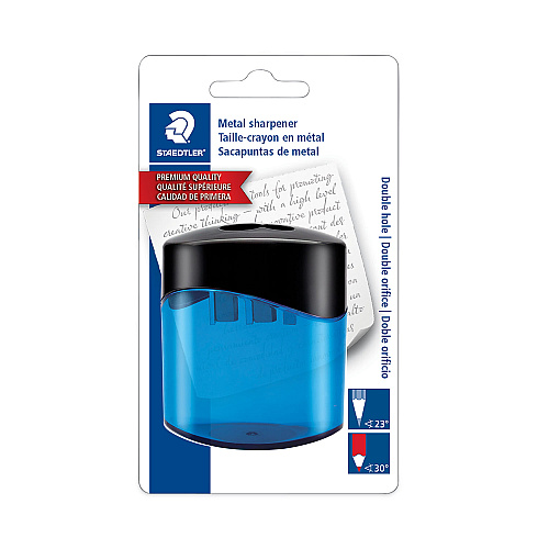Staedtler Manual Pencil Sharpener, 2 x 2.75, Randomly Assorted Colors (512300SBK)