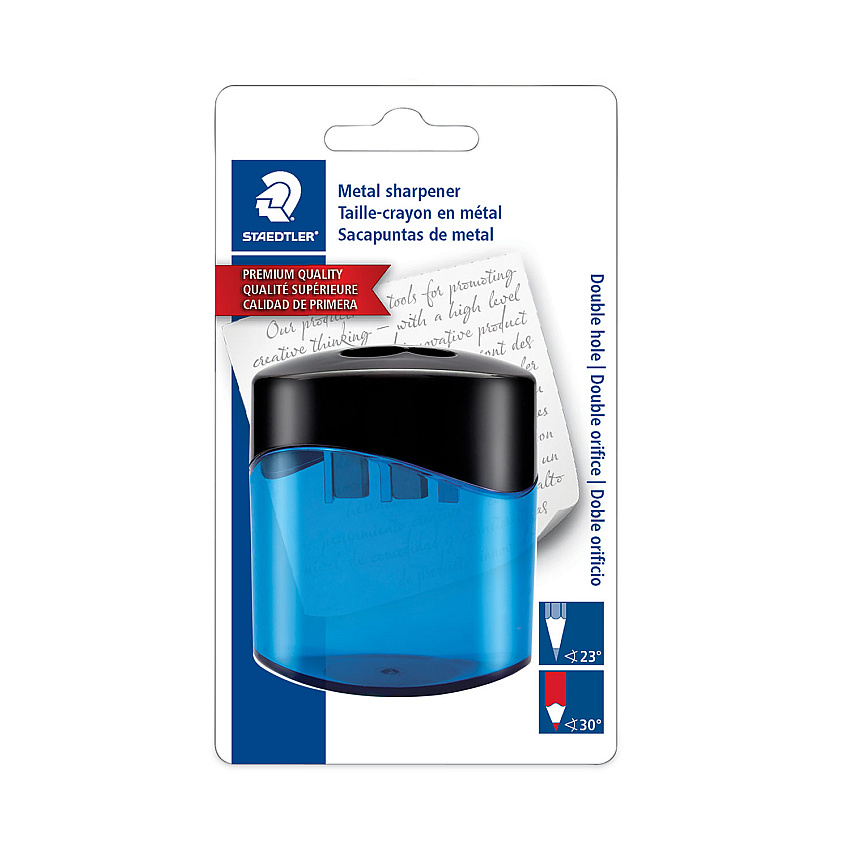 Staedtler Manual Pencil Sharpener, 2 x 2.75, Randomly Assorted Colors (512300SBK)
