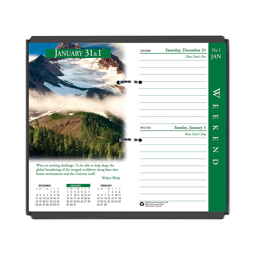House of Doolittle Earthscapes Desk Calendar Refill, Nature Photography, 3.5 x 6, White/Multicolor Sheets, 12-Month (Jan to Dec): 2026 (417)