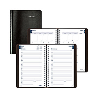 Blueline Academic Daily/Monthly Planner, 8 x 5, Black Cover, 12-Month (Aug to July): 2025 to 2026 (CA201BLK)