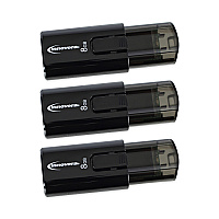 Innovera USB 3.0 Flash Drive, 8 GB, 3/Pack (IVR82308)