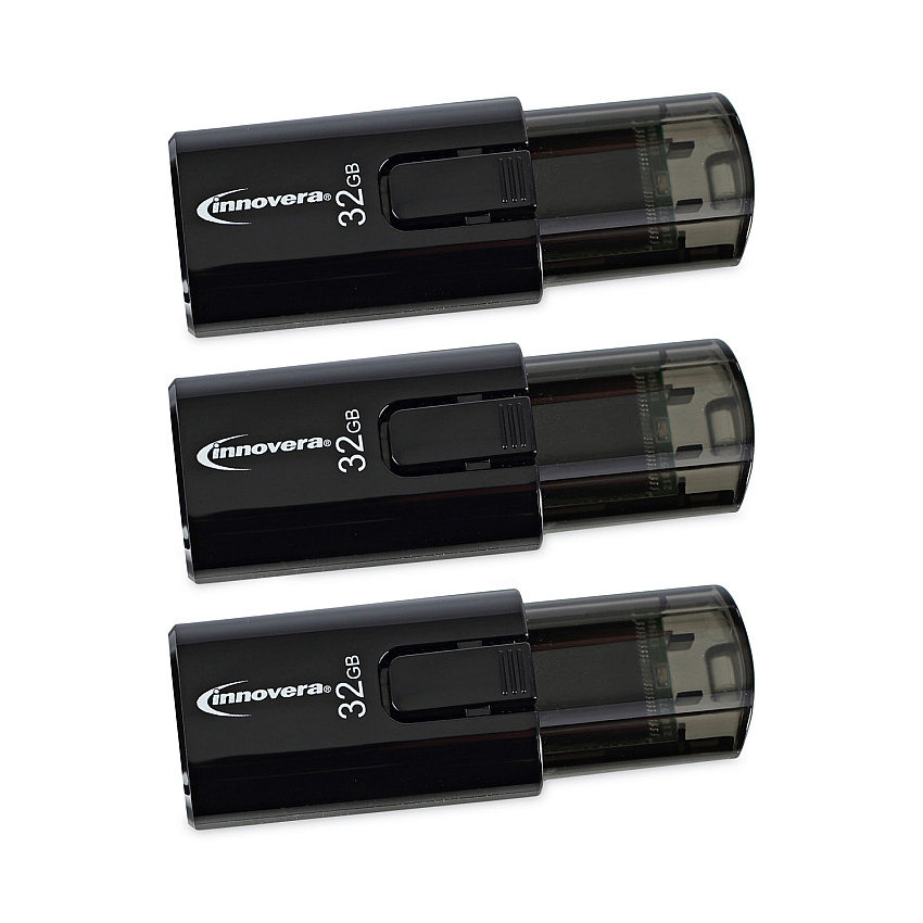 Innovera USB 3.0 Flash Drive, 32 GB, 3/Pack (IVR82332)