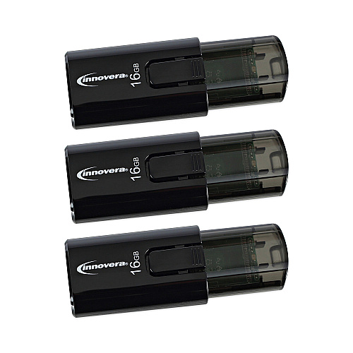 Innovera USB 3.0 Flash Drive, 16 GB, 3/Pack (IVR82316)