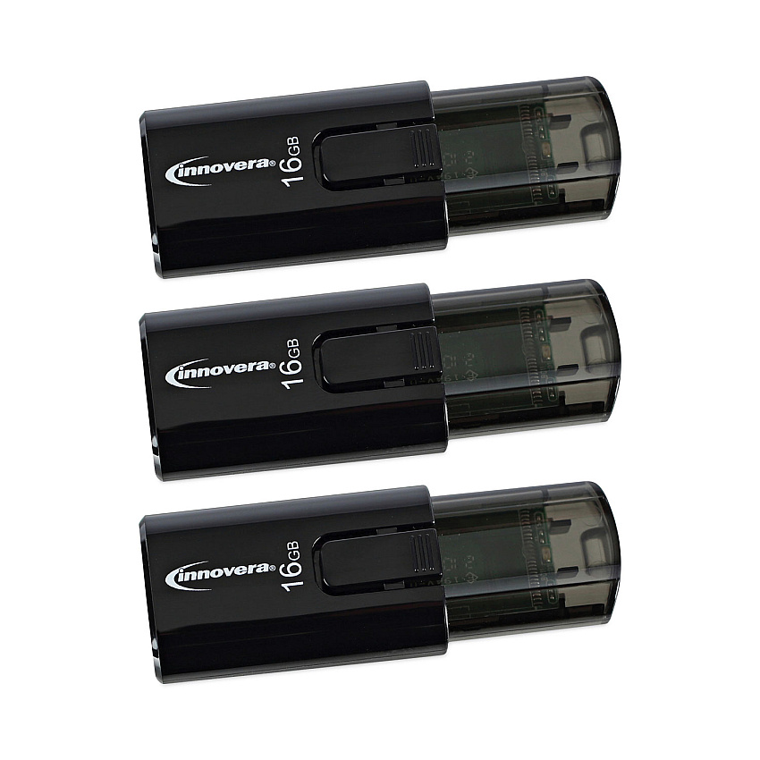 Innovera USB 3.0 Flash Drive, 16 GB, 3/Pack (IVR82316)