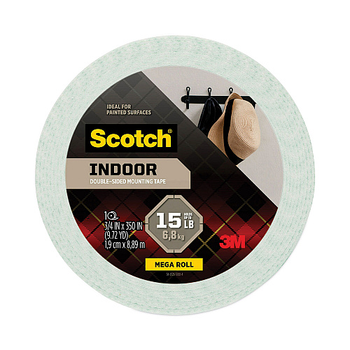 Scotch Permanent High-Density Foam Mounting Tape, Holds Up to 2 lbs, 0.75 x 350, White (110LONG)