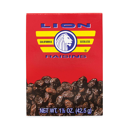 Lion California Seedless Raisins, 1.5 oz Box, 6/Pack (30801001)