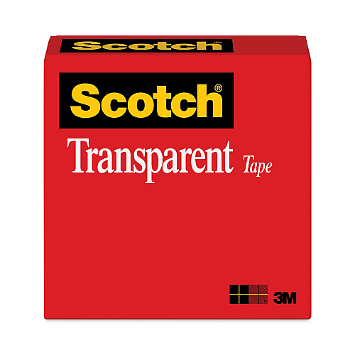 Scotch Transparent Tape, 3" Core, 1" x 72 yds, Transparent (60012592)