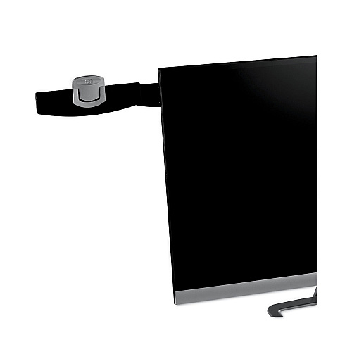 3M Swing Arm Copyholder, Adhesive Monitor Mount, 30 Sheet Capacity, Plastic, Black/Silver Clip (DH240MB)