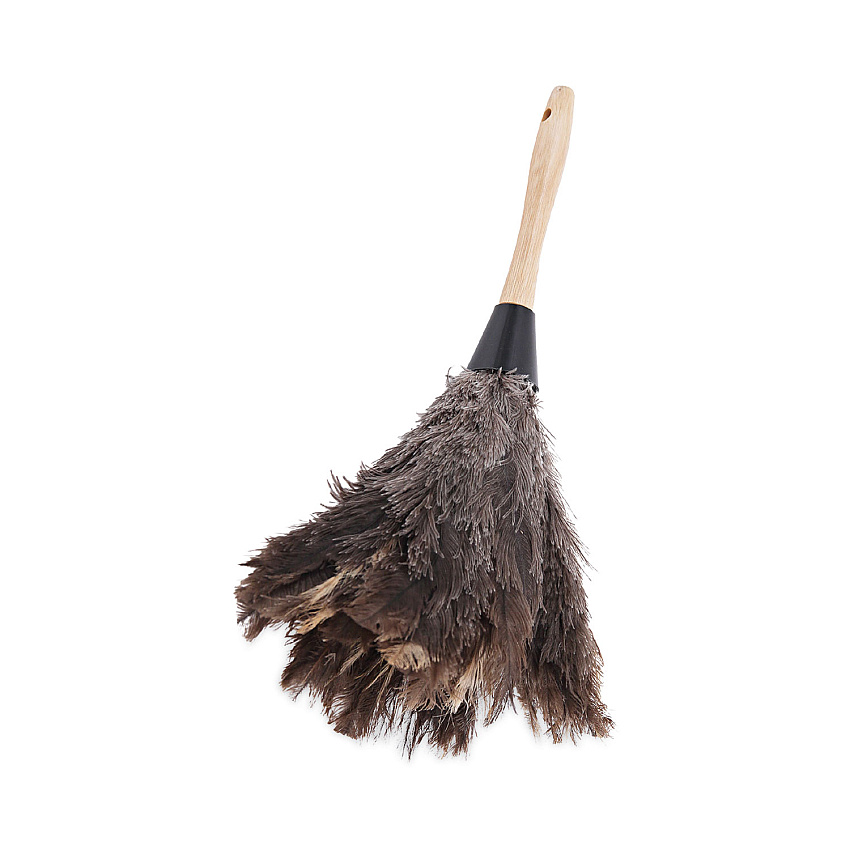 Boardwalk&reg; Professional Ostrich Feather Duster, Gray, 14", Wood Handle (BWK14FD)