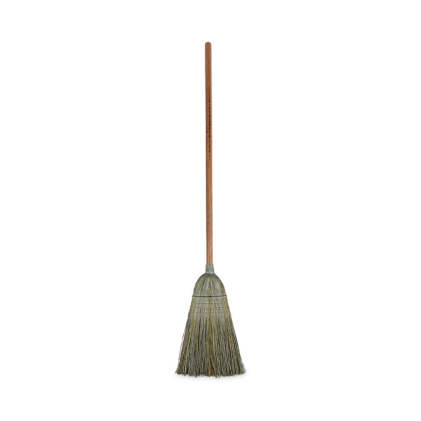 Boardwalk&reg; Corn Fiber Bristle Broom, 42" Wood Handle, 12 Brooms (BWK932YCT)